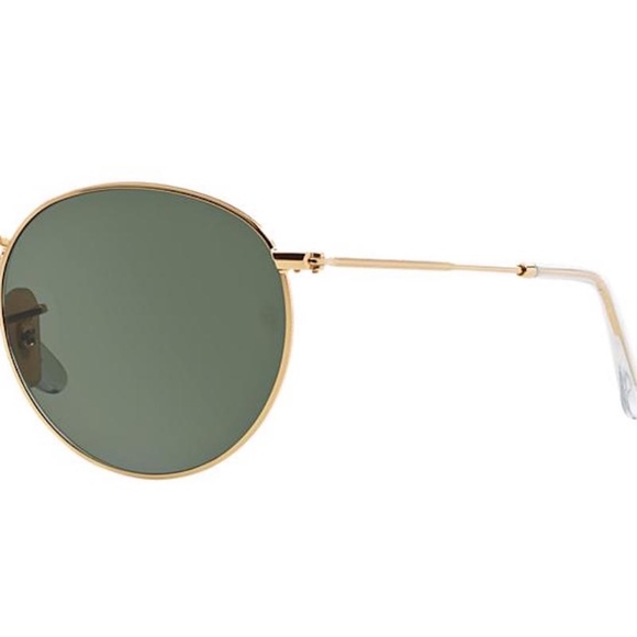 NEW RAY BAN ROUNDED GOLD SUNGLASSES RB 3447 001 main image 5